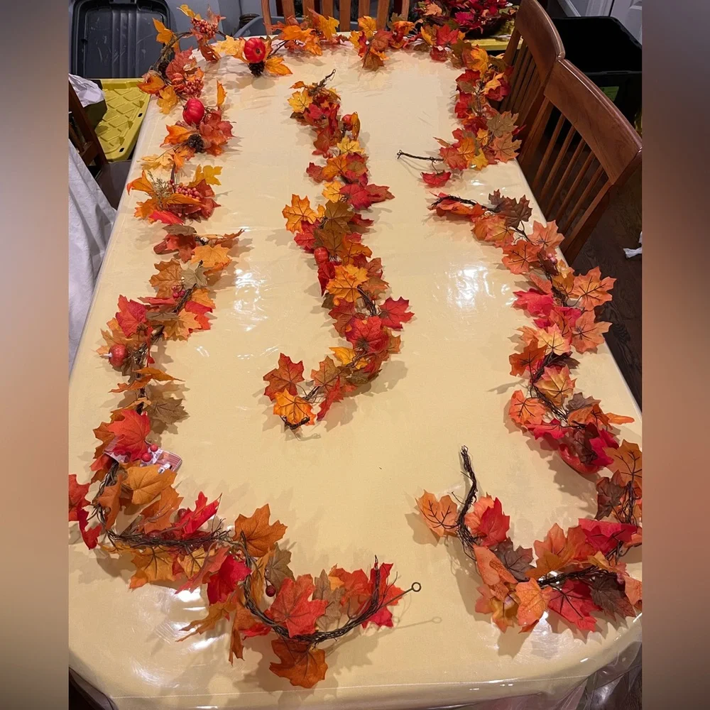 Autumn Leaf Garland - Orange and Yellow